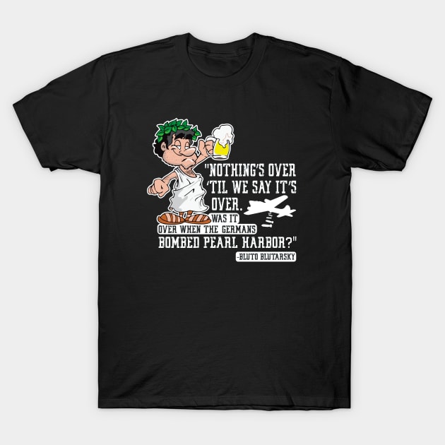 Nothing Is Over Funny Toga Party College Humor Cartoon Animal